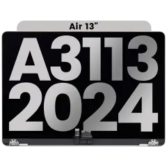 Complete LCD Display Assembly For MacBook Air 13" (A3113 / 2024) (Used OEM Pull: Grade B) (Starlight)