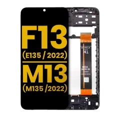 LCD Assembly With Frame For Samsung Galaxy F13 (E135 / 2022) / M13 (M135 / 2022) (Refurbished) (All Colors)