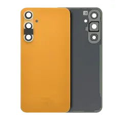 Back Cover Glass With Camera Lens For Samsung Galaxy S23 FE (Service Pack) (Tangerine)