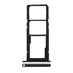 Dual Sim Card Tray For Samsung Galaxy A01 (A015 / 2020) (Black)