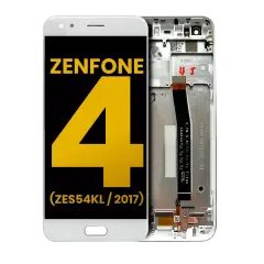 LCD Assembly With Frame For Asus ZenFone 4 (ZE554KL / 2017) (Refurbished) (White)