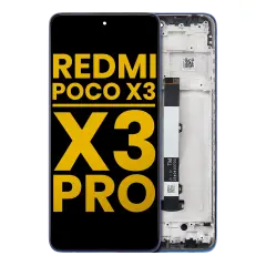 LCD Assembly With Frame For Xiaomi Redmi Poco X3 / X3 Pro / POCO X3 NFC (Refurbished) (Frost Blue)