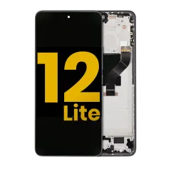 OLED Assembly With Frame For Xiaomi 12 Lite (Refurbished) (Black)