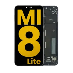 LCD Assembly With Frame For Xiaomi Mi 8 Lite (Refurbished) (Midnight Black)