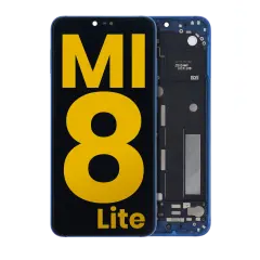 LCD Assembly With Frame For Xiaomi Mi 8 Lite (Refurbished) (Aurora Blue)