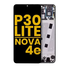 LCD Assembly With Frame For Huawei P30 Lite (2019) / Nova 4e (4GB RAM) (Refurbished) (Midnight Black)