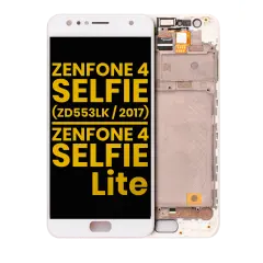 LCD Assembly With Frame For Asus ZenFone 4 Selfie (ZD553KL / 2017) / ZenFone 4 Selfie Lite (ZB553KL / 2017) (Refurbished)  (White)