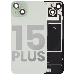 Back Glass w/ MagSafe Magnet & NFC & Flashlight Flex For iPhone 15 Plus (Used OEM Pull: Grade A) (Green)