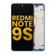 LCD Assembly With Frame For Xiaomi Redmi Note 9S (Refurbished) (Aurora Blue)