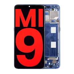OLED Assembly With Frame For Xiaomi Mi 9 (Aftermarket Plus) (Ocean Blue)