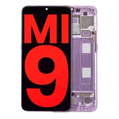 OLED Assembly With Frame For Xiaomi Mi 9 (Aftermarket Plus) (Lavender Violet)