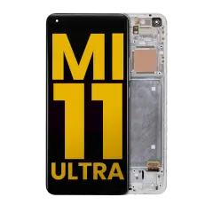 OLED Assembly With Frame For Xiaomi Mi 11 Pro / Mi 11 Ultra (Refurbished) (Ceramic White)