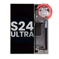 OLED Assembly With Frame For Samsung Galaxy S24 Ultra (Used OEM Pull: Grade A) (Titanium Gray)
