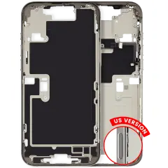 Mid-Frame Housing  W/ Small Parts For iPhone 16 Pro Max (US Version) (Used OEM Pull: Grade A) (Natural Titanium)
