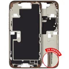 Mid-Frame Housing  W/ Small Parts For iPhone 16 Pro Max (US Version) (Used OEM Pull: Grade A) (Desert Titanium)