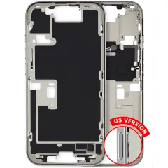 Mid-Frame Housing  W/ Small Parts For iPhone 16 Pro (US Version) (Used OEM Pull: Grade A) (Natural Titanium)