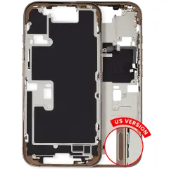 Mid-Frame Housing  W/ Small Parts For iPhone 16 Pro (US Version) (Used OEM Pull: Grade A) (Desert Titanium)
