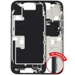 Mid-Frame Housing  W/ Small Parts For iPhone 16 Pro (US Version) (Used OEM Pull: Grade A) (Black Titanium)