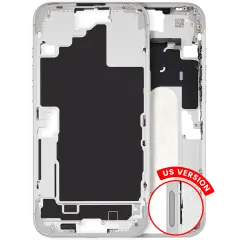 Mid-Frame Housing  W/ Small Parts For iPhone 16 Plus (US Version) (Used OEM Pull: Grade A) (White)