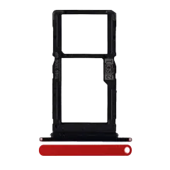 Sim Card Tray (Dual Sim) For Motorola One Hyper (XT2027-1 / 2020) (Genuine OEM) (Red)