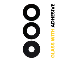 Back Camera Lens (Glass Only) With Adhesive For Samsung Galaxy A15 4G (A155 / 2023) / A15 5G (A156 / 2023) (3 Piece Set)