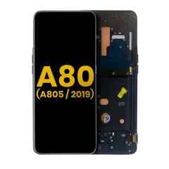 OLED Assembly With Frame For Samsung Galaxy A80 (A805 / 2019) (Refurbished) (Phantom Black)