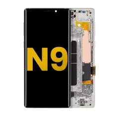 OLED Assembly With Frame For Samsung Galaxy Note 9 (Refurbished) (Cloud Silver)