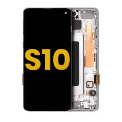 OLED Assembly With Frame For Samsung Galaxy S10 (Refurbished) (Prism White)