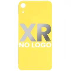 Back Cover Glass For iPhone XR (No Logo) (Yellow)