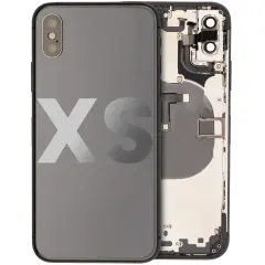 Back Housing W/ Small Components Pre-Installed For iPhone XS (Used OEM Pull: Grade B) (Space Gray)