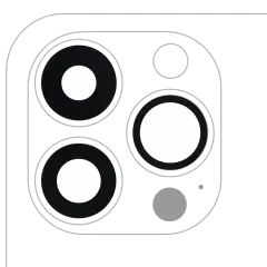 Back Camera Lens (Glass Only) With Adhesive For iPhone 15 Pro Max (3 Piece Set) (Premium) (10 Pack) (Real Sapphire)