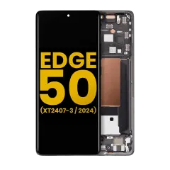 OLED Assembly With Frame For Motorola Moto Edge 50  (XT2407-3 / 2024) (Refurbished) (Koala Gray)
