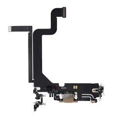 Charging Port Flex Cable For iPhone 14 Pro Max (Premium) (Gold)