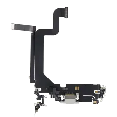 Charging Port Flex Cable For iPhone 14 Pro Max (Premium) (Silver)