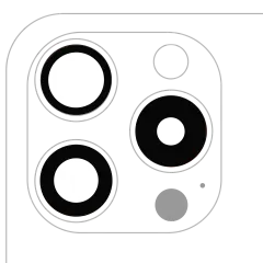 Back Camera Lens (Glass Only) With Adhesive For iPhone 15 Pro (3 Piece Set) (Premium) (10 Pack) (Real Sapphire)