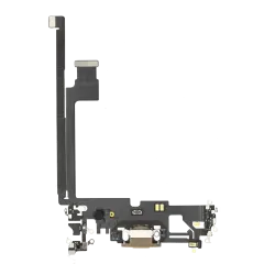 Charging Port Flex Cable For iPhone 12 Pro Max (Used OEM Pull) (Gold)