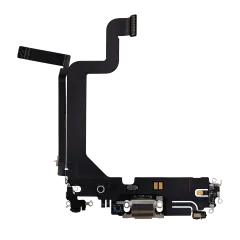 Charging Port Flex Cable For iPhone 14 Pro Max (Used OEM Pull) (Gold)