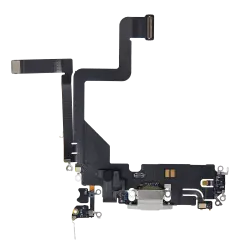 Charging Port Flex Cable For iPhone 14 Pro (Premium) (Silver)