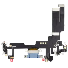 Charging Port Flex Cable For iPhone 14 (Aftermarket Plus) (Blue)