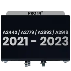 Complete LCD Display Assembly For MacBook Pro 14" (A2442 / Late 2021) / (A2779 / Late 2023 ) / (A2918 / Late 2023) (Used OEM Pull: Grade A)  (Space Gray)