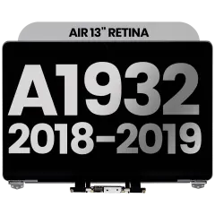 Complete LCD Display Assembly For MacBook Air 13" A1932 (2018-2019) (Used OEM Pull: Grade B) (Space Gray)