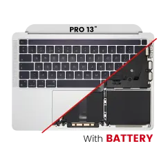 Top Case Assembly With Battery And Keyboard For MacBook Pro 13"  A2338 (2020)  / (Silver) (UK Keyboard)