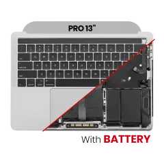 Top Case With Keyboard & Battery For MacBook Pro 13" A1989 (2018-2019) (US Keyboard) (Used OEM Pull: Grade New) (Space Gray)