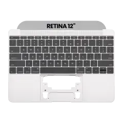 Top Case With Keyboard And Microphone For MacBook  12" A1534 (2016-2017) (US English) (Used OEM Pull: Grade A) (Space Gray)