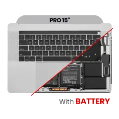 Top Case Assembly (With Battery And Keyboard) For MacBook Pro 15"  A1990 (2018-2019) (US English) (Used OEM Pull: Grade B/C) (Space Gray)