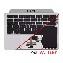Top Case with Battery and Keyboard For MacBook Air 13" A2681 (2022) (US Keyboard) (Silver)