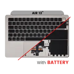 Top Case with Battery and Keyboard For MacBook Air 13" A2681 (2022) (UK Keyboard) (Starlight)