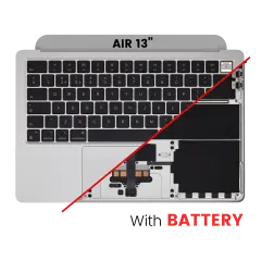 Top Case with Battery and Keyboard For MacBook Air 13" A2681 (2022) (UK Keyboard) (Silver)