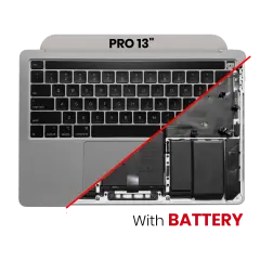 Top Case Assembly With Battery And Keyboard For MacBook Pro 13" A2251 (2020) (US Keyboard) (Used OEM Pull: Grade A) (Space Gray)