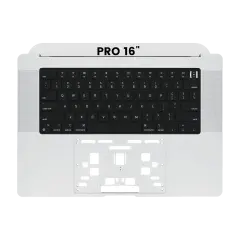 Top Case With Keyboard For MacBook Pro 16" A2485 (2021) / MacBook Pro 16" A2780 (2023) (US Keyboard) (Silver)